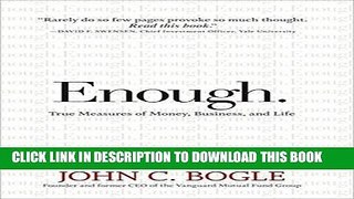 [PDF] Enough: True Measures of Money, Business, and Life Popular Collection