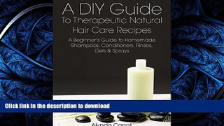 FAVORITE BOOK  A DIY Guide to Therapeutic Natural Hair Care Recipes: A Beginner s Guide to