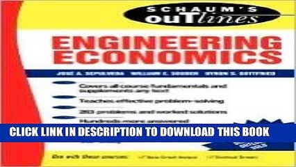 Ebook Schaum s Outline of Engineering Economics 1st (first) edition Text Only Free Read