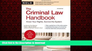 Buy books  Criminal Law Handbook: Know Your Rights, Survive the System online