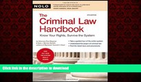 Buy books  Criminal Law Handbook: Know Your Rights, Survive the System online