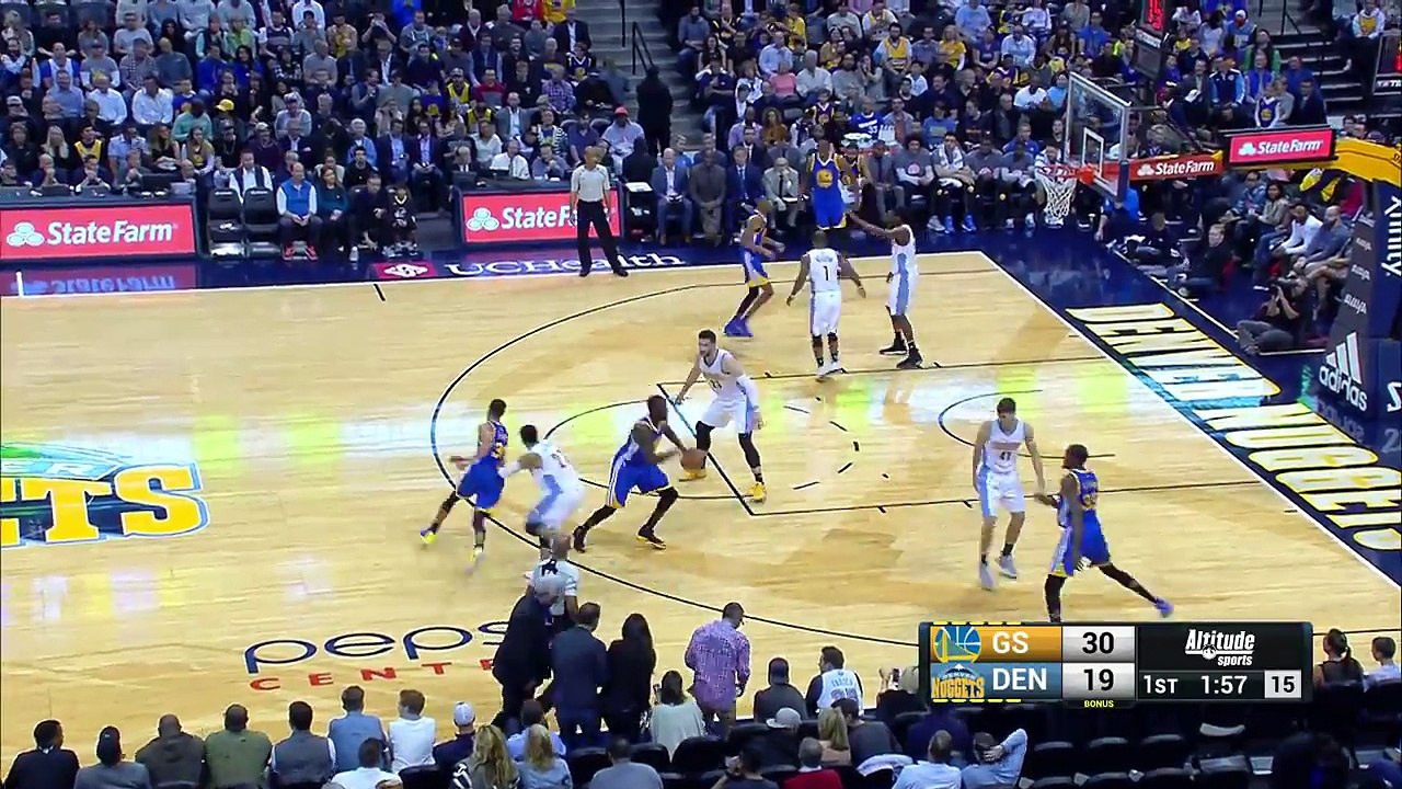 Jusuf Nurkic Blocks Draymond Green - Warriors vs Nuggets - November 10, 2016 - 2016-17 NBA Season