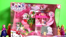 Squinkies Hello Kitty Town Dispenser Playset with Swing Slide Roundabout Playground Bakery Shop