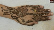 Latest Stylish Beautiful Mehndi Designs For Hands_Unique Peacock Mehendi Art