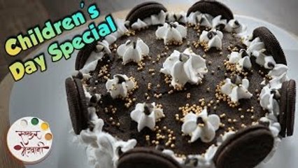 Eggless Oreo Cake | Recipe by Archana | Easy To Bake Biscuit Cake | Sweet Dessert Recipe