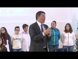 Pescara - Renzi all'inaugurazione della Scuola media Dante Alighieri a Spoltore (10.11.16)