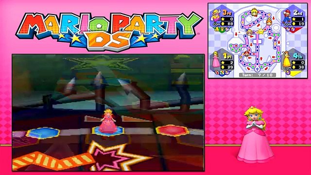 Mario Party DS - Story Mode - Part 70 - Bowsers Pinball Machine (2/2) (Peach) [NDS]