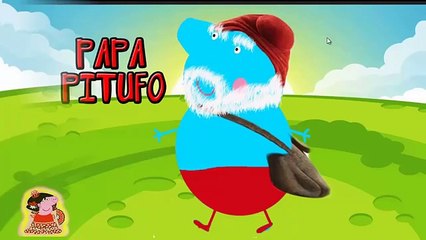 peppa pig se disfraza de los pitufos videos para niños en español