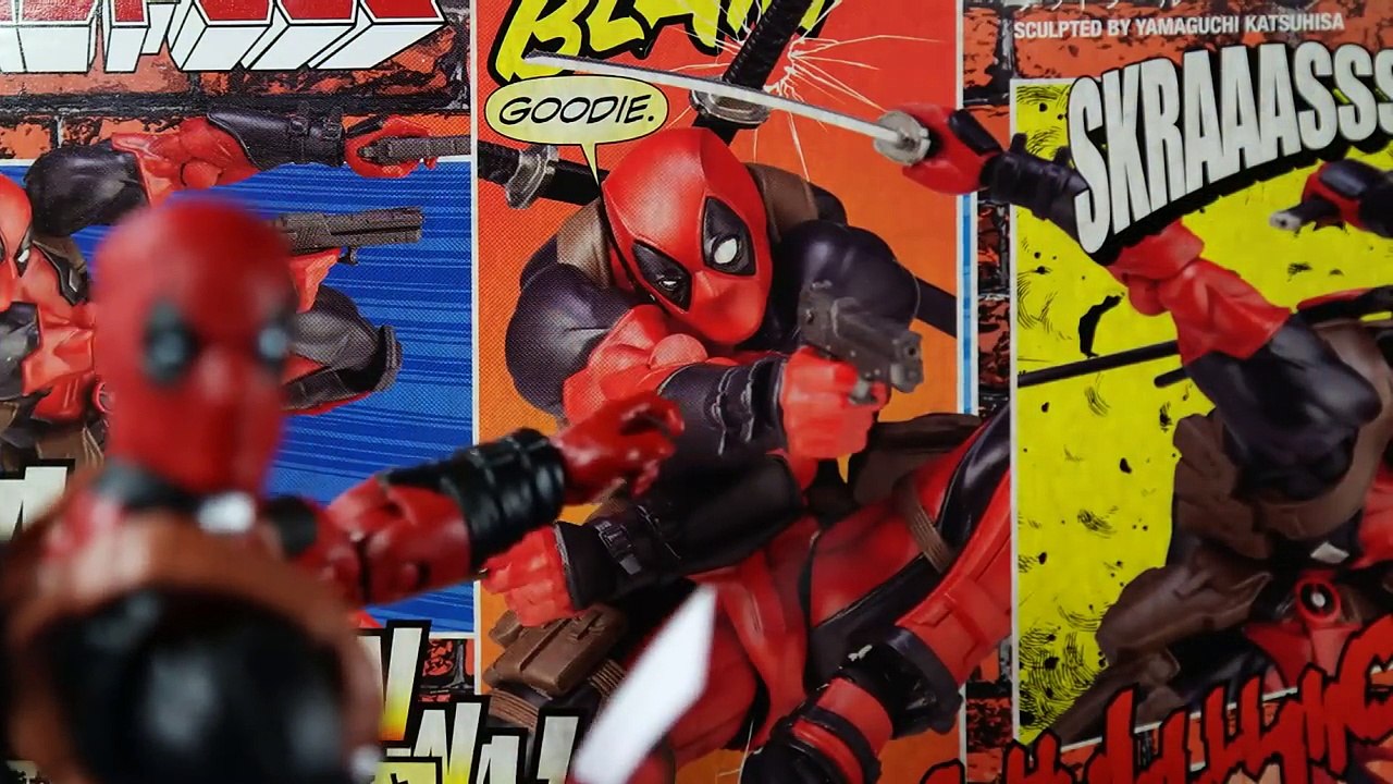 Review Deadpool Revoltech AmeComi Amazing Yamaguchi Kaiyodo Action Figure 2016 Revision Español