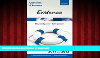Buy book  Q   A Evidence 2011 and 2012 (Questions   Answers (Oxford)) online to buy