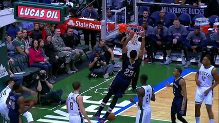 Giannis Antetokounmpo's Great Block is followed by the AD putback (HD)