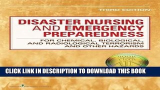 [PDF] Epub Disaster Nursing and Emergency Preparedness: for Chemical, Biological, and Radiological