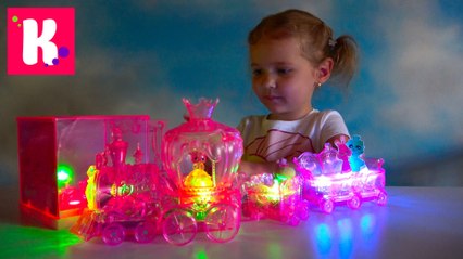 Игрушки с подсветкой Moon Beams паровозик животные и мебель для кукол светятся яркими цветами