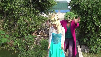 Police baby fetter Spiderman vs Pink Spiergirl vs Joker Frozen Elsa family Fun Superhero movie