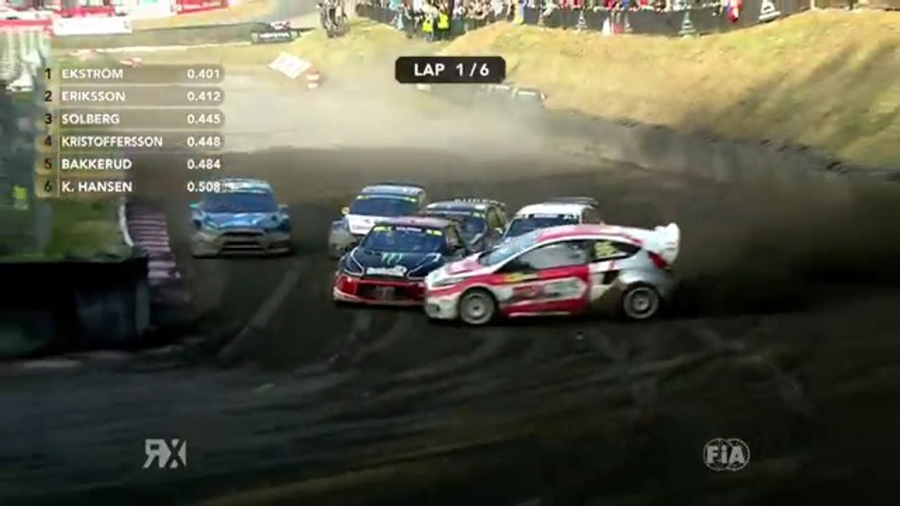 Joli dépassement en rallycross