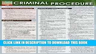 Ebook Criminal Procedure (Quick Study Law) Free Read