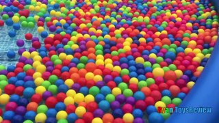 BALLOON POP SURPRISE TOYS CHALLENGE giant ball pit in Huge pool Kinder Egg Disney Cars Toys-T2pCtcVxs8o