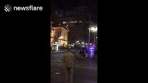 Possible 'flashbangs' going off in Portland, Oregon during riot