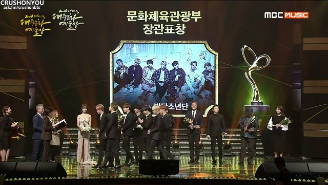 [POLSKIE NAPISY] 161103 Pop Culture Art Award, BTS Awarded Commendation from the Minister of Culture, Sports and Tourism