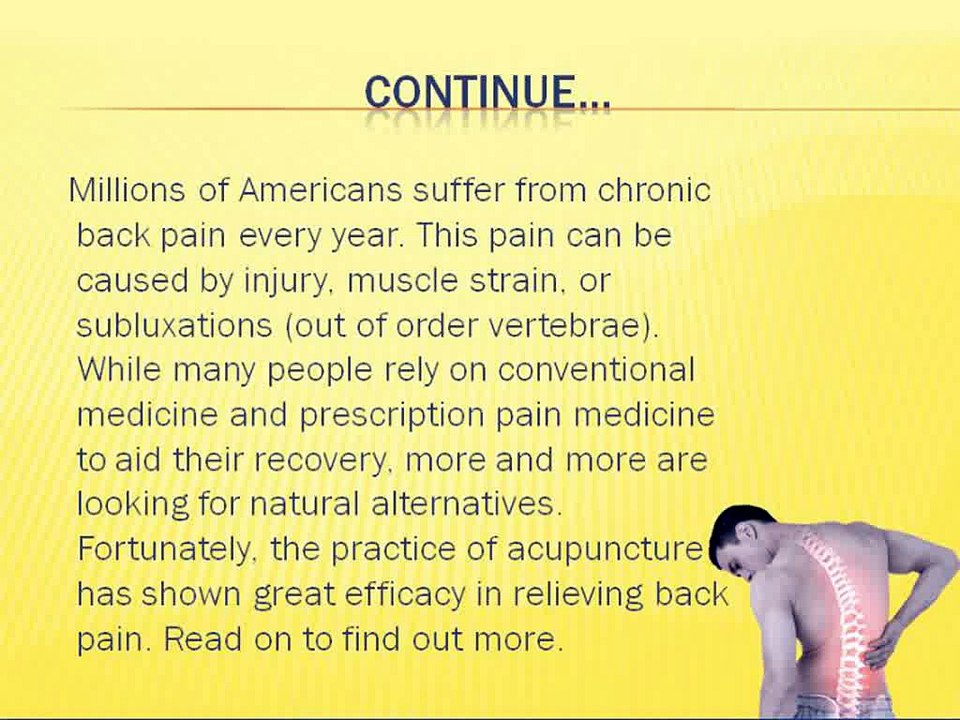 How Acupuncture Helps Relieve Back Pain