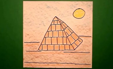 How To Draw an Egyptian Pyramid Easy Step By Step