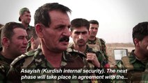 Iraq's Kurds build berm in desert near mosul