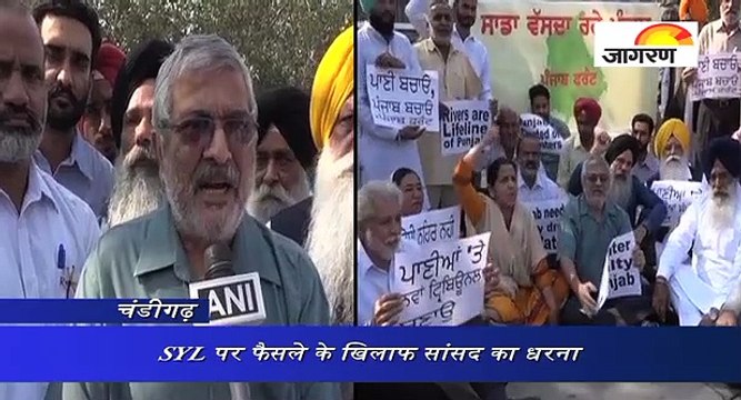 SYL पर फैसले के खिलाफ सांसद का धरना