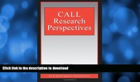 FAVORITE BOOK  CALL Research Perspectives (ESL   Applied Linguistics Professional Series) FULL