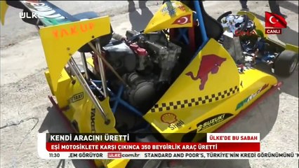 Eşi motorsiklete karşı çıkınca 350 beygirlik araç üretti !