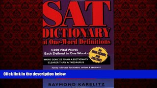 READ book  SAT Dictionary of One-Word Definitions  FREE BOOOK ONLINE