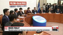 Opposition parties vow to participate in mass rally, as Saenuri's internal feud continues