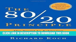 [EBOOK] DOWNLOAD The 80/20 Principle: The Secret to Achieving More with Less GET NOW