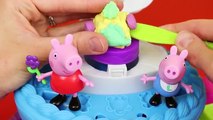 Play-Doh Cake Mountain Treats for Frozen Elsa, Peppa Pig, Spiderman, Princess Anna DisneyCarToys