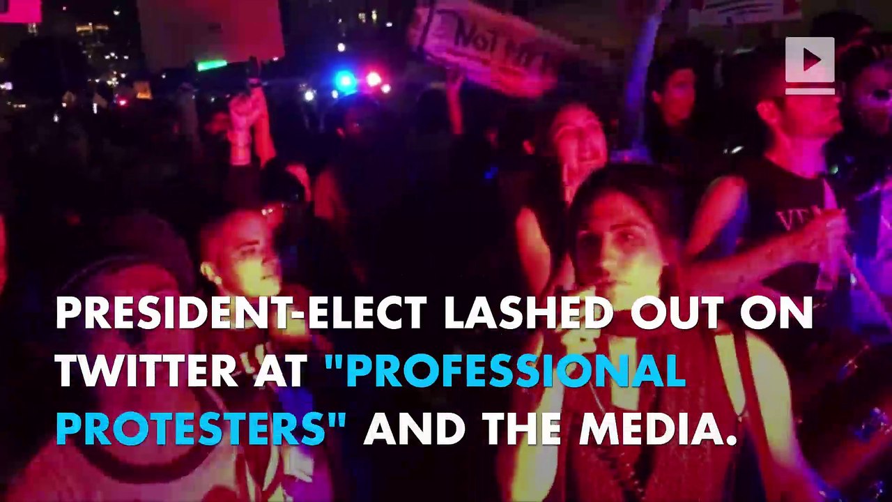 Donald Trump tweets about 'unfair' protests — then has second thoughts