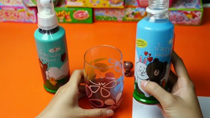 Line Cony & Brown & Sally Sticker Figures Drink