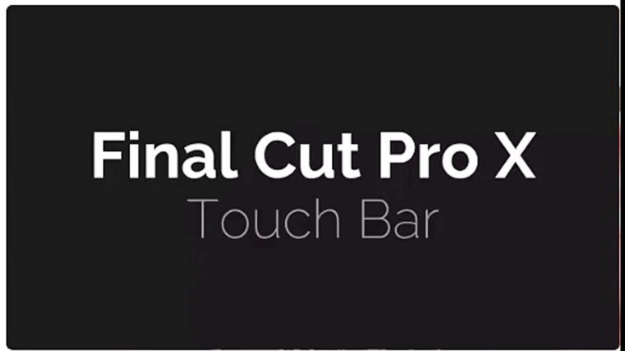 Touch Bar - Final Cut Pro