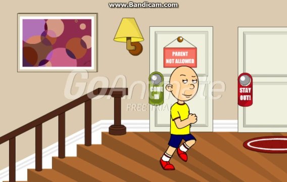 Caillou chops his Dads penis off and Gets Grounded
