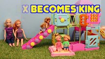 Frozen Elsa Kids Princess Castle & Barbie Park Playground ♥ Disney Princess Anna Dolls