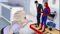 Elsa Kisses Spiderman And Joker Toys! Frozen Elsa Breaks Dolls!