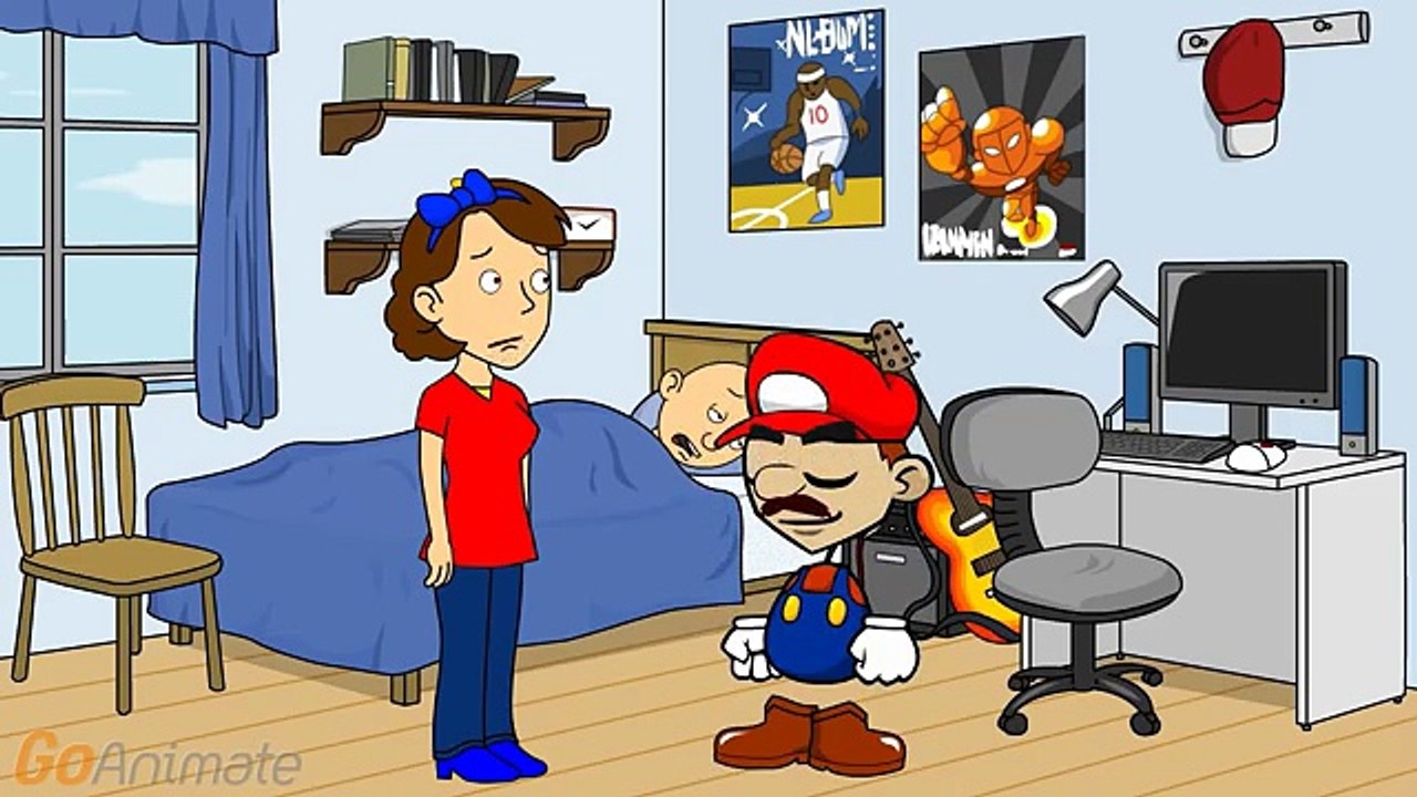 Caillou misbehaves at his doctor/grounded