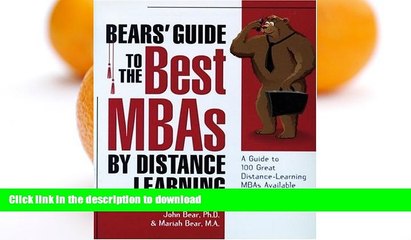 FAVORITE BOOK  Bears  Guide to the Best MBAs by Distance Learning FULL ONLINE