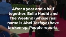 Bella Hadid and The Weeknd have reportedly split