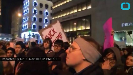 Anti-Trump Protests Continue For Second Day