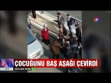 Kocasına kızdı Kucağındaki Çocuğunu Başaşağı yola savurdu