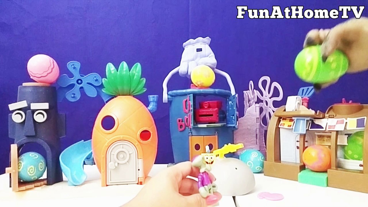 Nickelodeon Spongebob Squarepants Pineapple House Krusty Krab SquidWard's Mini FunAtHomeTV