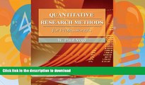 FAVORITE BOOK  Quantitative Research Methods for Professionals in Education and Other Fields  GET