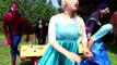 Frozen Elsa & Anna are Scared by Dolls! w/ Spiderman, Pink Spidergirl, Maleficent & Kristoff :)