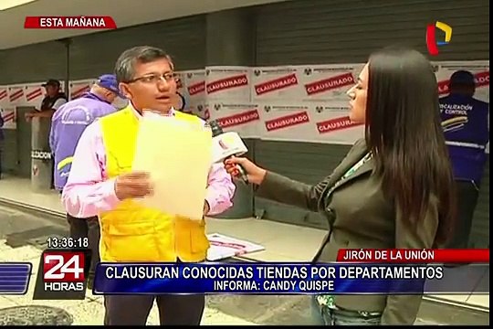 Clausuran dos locales de tiendas por departamentos en el Jirón de la Unión