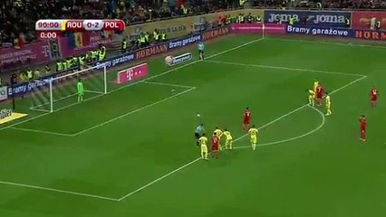 Robert Lewandowski Second Goal HD - Romania 0 - 3 Poland 11.11.2016 HD