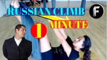 1 minute to learn circus, russian climb on fabrics